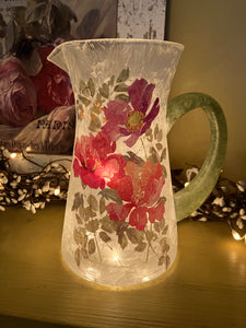 Beautiful Blooms Pitcher Lamps