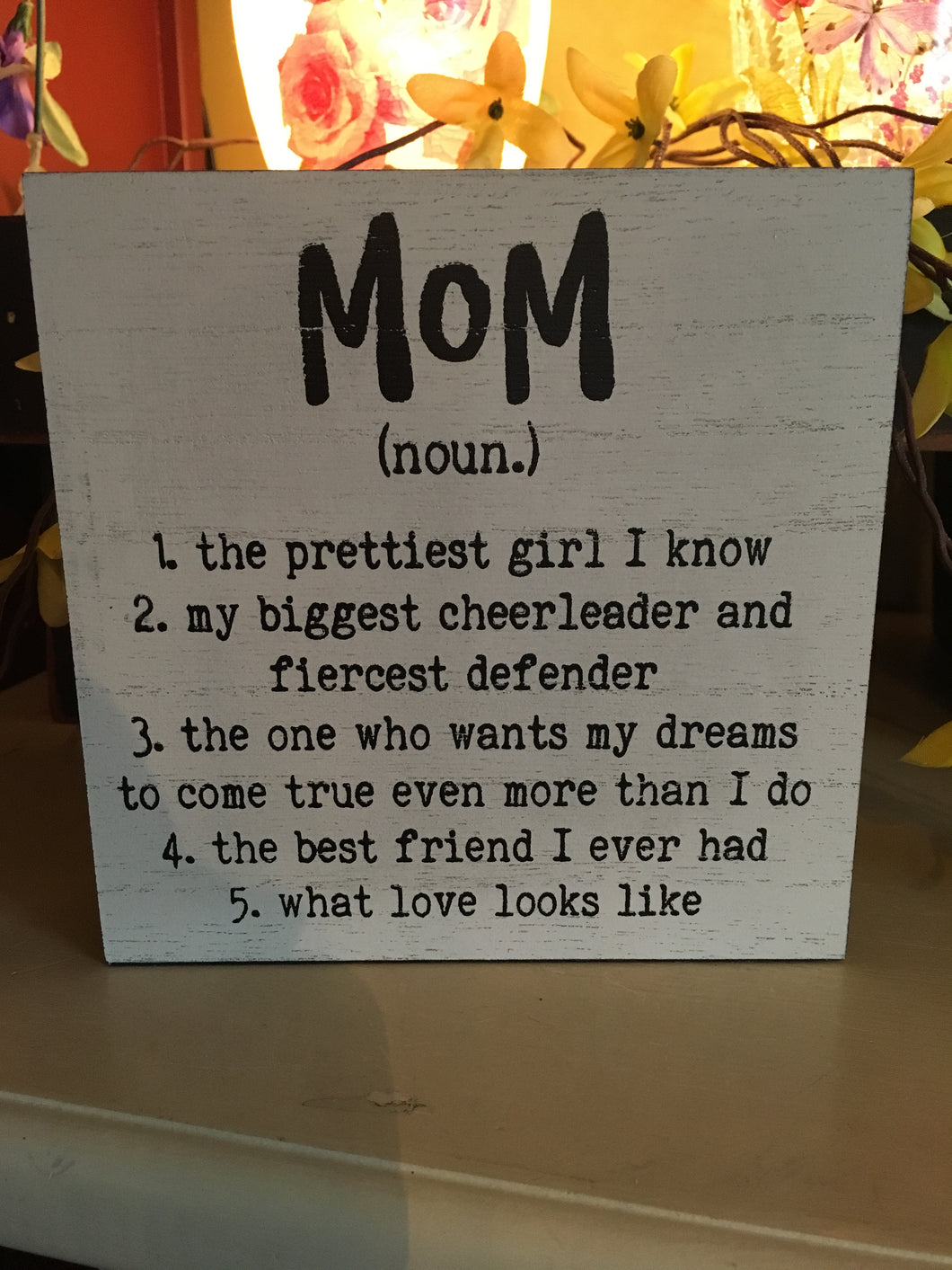 Mom Box Sign